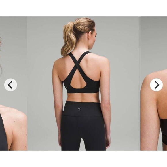 Lululemon Envital Bra *Medium Support B/C Cup Size 8 Black W2DD7S - Picture 6 of 10